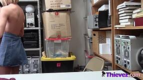 Horny teen with small tits gets pounded hard by officer!