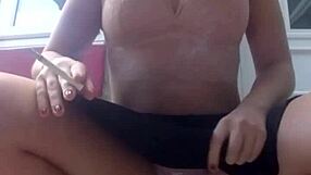 hey, pissing outside in pink panties 😏