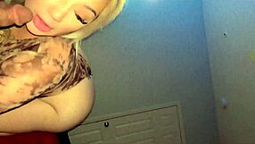 In this scene, the blonde milf expertly gives an amazing blowjob to the big black cock