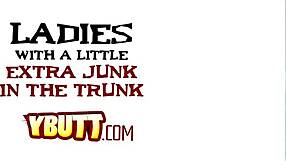 Brunette babe rides long cock with big ass