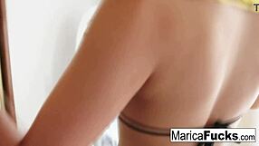 marica feels intense pleasure dressing up and fingering her wet pussy