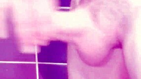 Gay man masturbates and cums in the bathroom with spanking