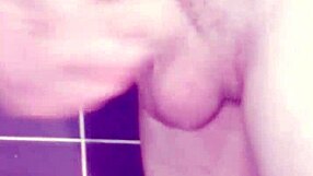 Gay man masturbates and cums in the bathroom with spanking