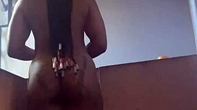 Neighbor Watches Naked Woman Finger Herself While Cooking Dinner