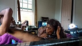 Homemade African MILF Blowjob Meets Intense Ebony Pussy Fucking