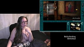 naked bbw brunette with tattoos and piercings shows her fat ass