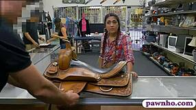 pretty amateur brunette gets anal from nasty pawn dude