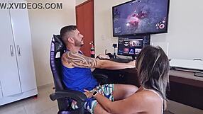 my girlfriend made me lose the game by seducing me with her big ass