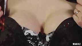 busty martina gets rough cum facial after wanking 😏