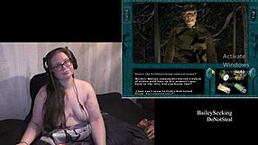 naked bbw brunette with tattoos and piercings shows her fat ass