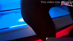 A german skinny teen 18+ gets homemade fucked in public solarium pov