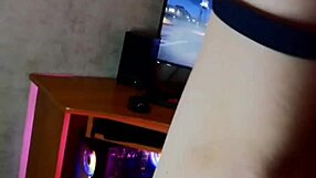 the girl got upset in the game and decided to suck my cock and fuck hard