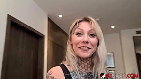 Tattooed Babe Sucks Big Cock