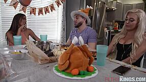 milf armani black enjoys a thanksgiving fuck with blowjob and cowgirl riding