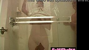 i remember seeing two hot babes in the shower, nude and bathing. they showed off their natural tits while enjoying the water