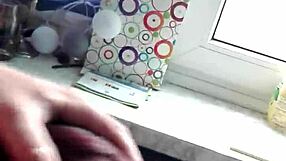 an amateur brunette wife gives the best blowjob ever, ending with a cumshot on her huge tits in pov