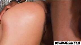 Katja Kassin dominates big black cock in hardcore interracial scene