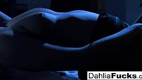 watch dahlia finger her pussy in the dark!