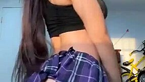 Latina webcam model performs live show