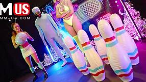 Hey, check out Jerkaoke with Jessie Pony and Bernard Sanchez in a wild orgy! It's total group chaos with kissing and teasing.