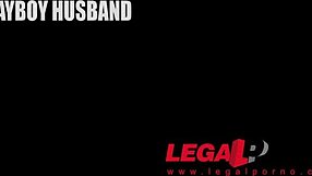 Sexy lawyer Helena Valentine negotiates double penetration at court with horny babe Aisha GP362