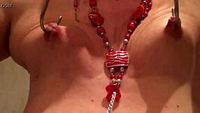 Intense nipple stretching and tit bondage in hardcore BDSM session