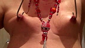 Intense nipple stretching and tit bondage in hardcore BDSM session