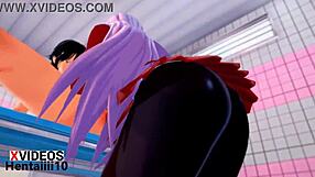 Zero Two Delivers Detailed Blowjob In Hentai Anime With Japanese Asian Elements