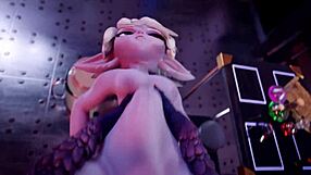 Йо, смотри, как двойной член дракона-футы набивает Тристану спермой!