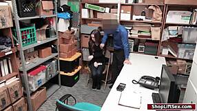 Skinny Shoplifter Bent Over and Fucked by LP Officer