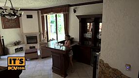 petite 18+ anita bellini seduces on couch