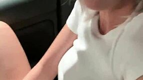 omg, fingering this tight pussy to orgasm right in the public car park