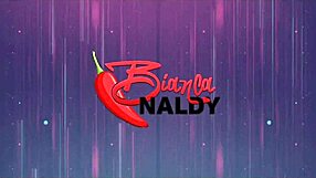 I met this sexy pornstar neighbor from the app who gives amazing anal blowjob with her big tits.