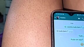 I met this sexy pornstar neighbor from the app who gives amazing anal blowjob with her big tits.