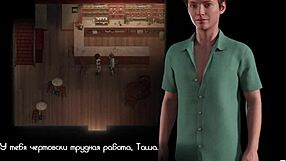 Teen barmaid in anime hentai gets creampied during intense sex