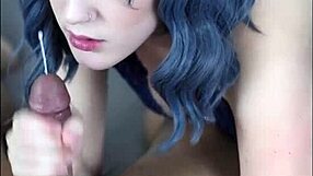 Vanessa Rose Delivers Intense Cumshots in Goth Redhead Creampie Compilation