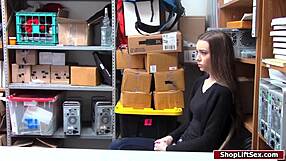 Skinny Shoplifter Bent Over and Fucked by LP Officer