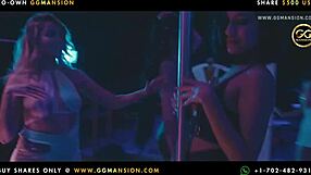 Exotic brunettes dominate pool party with latina lesbian action