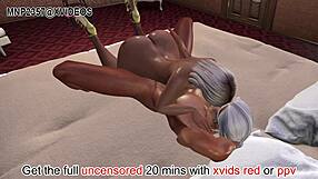 3D Blonde Anime Girl Sucks Big Cock