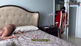 Stepmother Got Stuck And Fucked On Bed