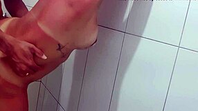 my wife and i enjoy a relaxing bath in the hotel bathroom