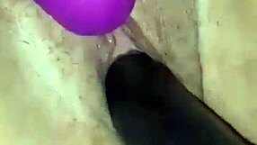Sister masturbating with dildo during massage