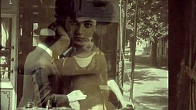 Retro babe gives hairy blowjob in vintage antique scenes