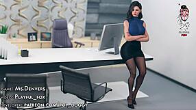 Ms. Denvers Teases with Big Tits in This Cartoon Milf Game?