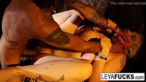 LEY A FALCON, THE PORNSTAR MILF, GETS HOT ANAL with interracial cumshot, facial, and hardcore pussy play.