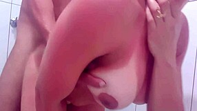 my wife and i enjoy a relaxing bath in the hotel bathroom