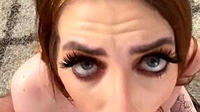 Redhead slut aria carson gets her swollen pussy pumped in homemade bts scene