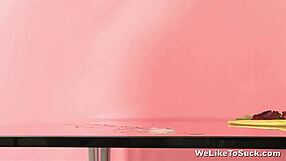 christy, wanna suck my cock in the kitchen?