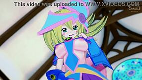 dark magician girl subtly pleasures herself in sensual yu-gi-oh hentai