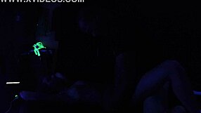 carrie b explores blacklight sex with intense teen passion